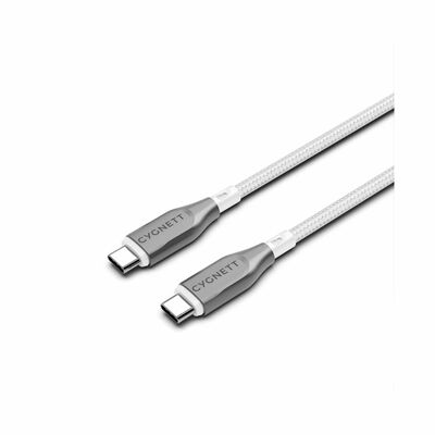 CYGNETT Armoured Usb-c To Usb-c (usb 2.0) Cable - White 2m CY4677PCTYC