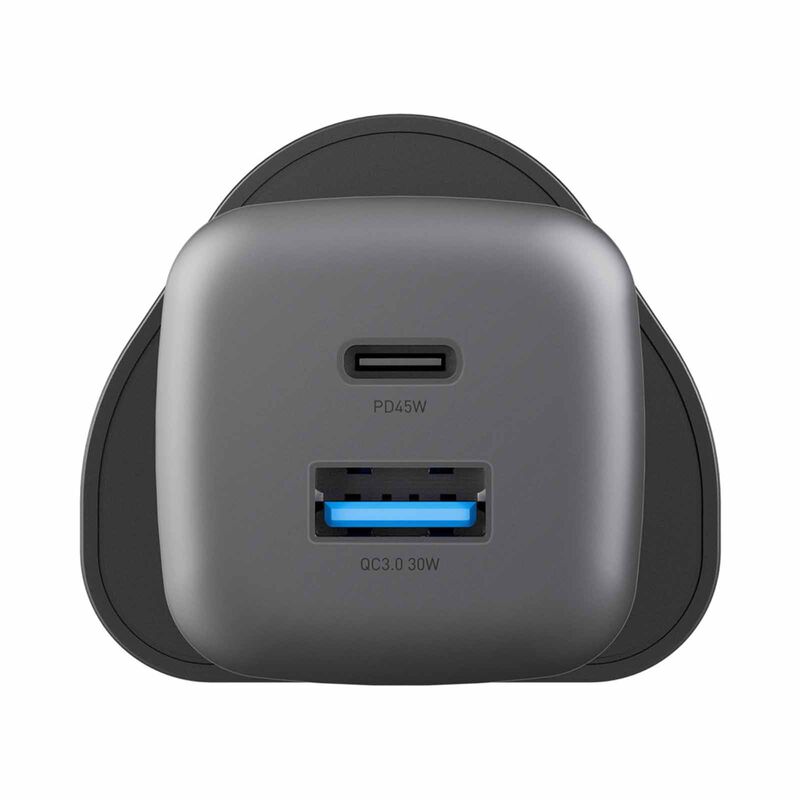 ENERGEA Ampcharge Mini 45, Pd/pps/qc3.0 Gan Wall Charger, 45w (uk) - Gunmetal CHR-ACMINI-45UK-image 3