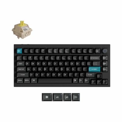 KEYCHRON Q1 Ultra 8k 75% 82 Key Black Knob Rgb Hot-swap Silk Pom Banana Switch KYCN-Q1U-M4