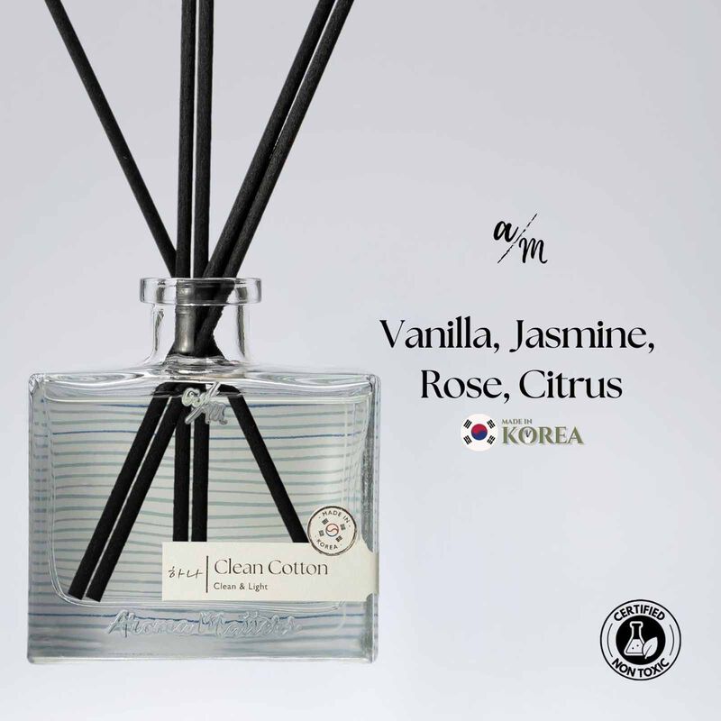 AROMA MATT Clean Cotton Reed Diffuser 8.45 Fl.oz (250ml) BOTTLE250-CLEAN COTTON-image 1