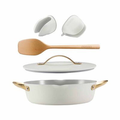 TRAMONTINA Fiora 5 Pcs Multi-purpose Pan Set 28cm - White 19584001