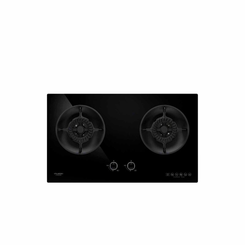 FUJIOH 78cm 2 Burners Gas Hob (tg) -glass (exclude Installation) FH-GS6520 SVGL TG-image 1
