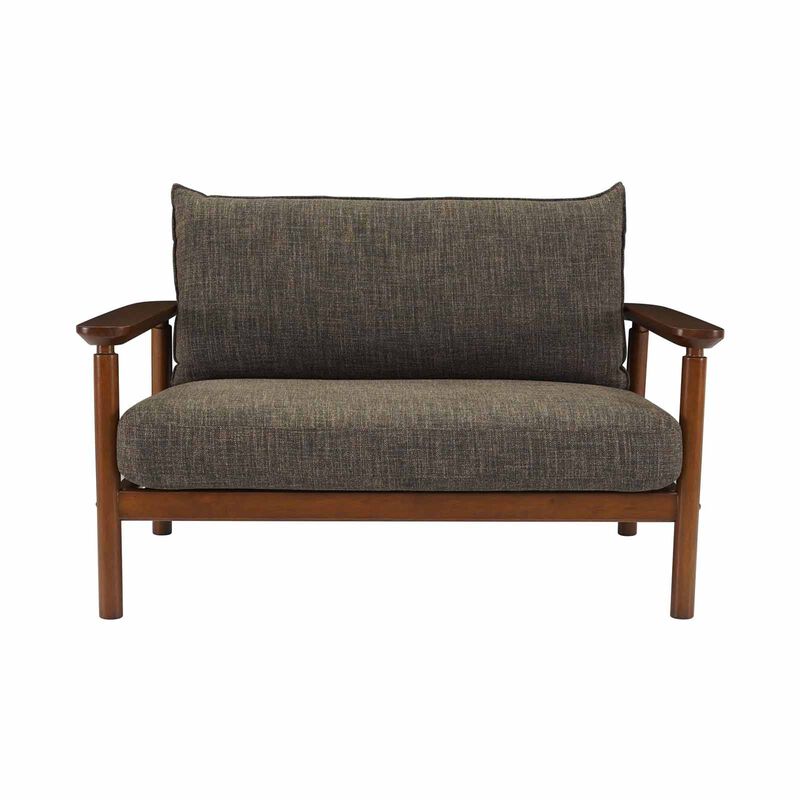 MUZE 2 Seater Sofa (fab) Brown Fabric Sofa MERU-image 1