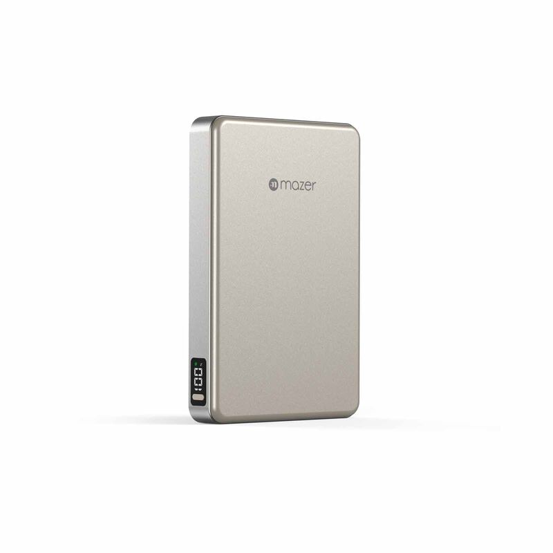 MAZER Qi2-25w Certified 10,000mah Pd45w Slim Power Bank-natural Titanium M-MAGAIR31-NT-image 5
