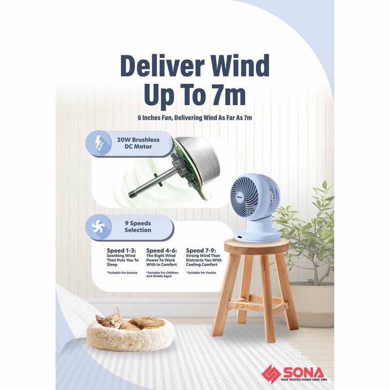 SONA 6 In Dc High Velocity Fan With Remote Control STC1321DC-image 10