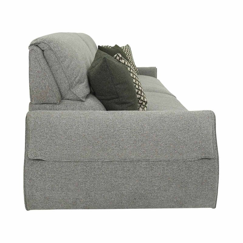 MUZE 3 Seater Sofa (fab) Electric Extendable Grey ELISA-image 5
