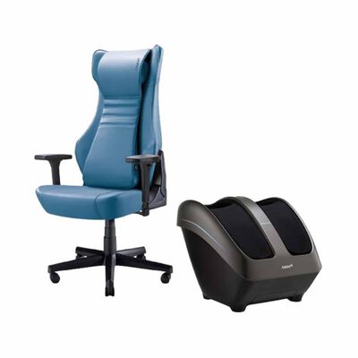 OSIM Uergoh (blue) World 1st Ergonimic Chair With Massage + Uphoria Sync Leg Massager OS8245B + OS3233