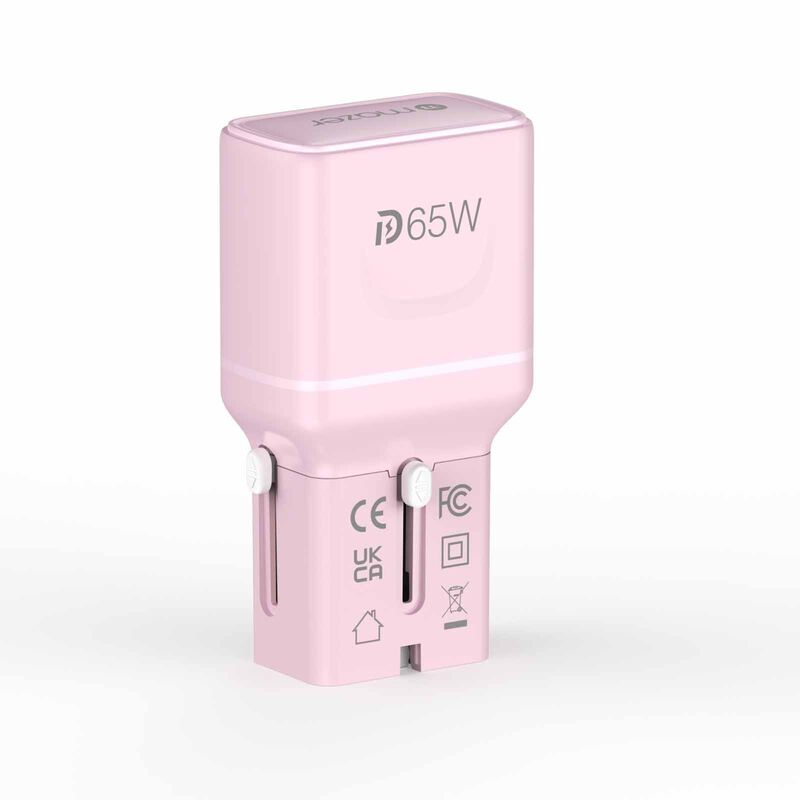 MAZER Infinitetravel Pocket Gan Pd65w 2c Travel Charger-pink M-IFTRAVEL565-PK-image 3