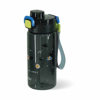 EPLAS Candy Crush One-touch Open Water Bottle With Prints (650ml) - Black/planet EGI-650