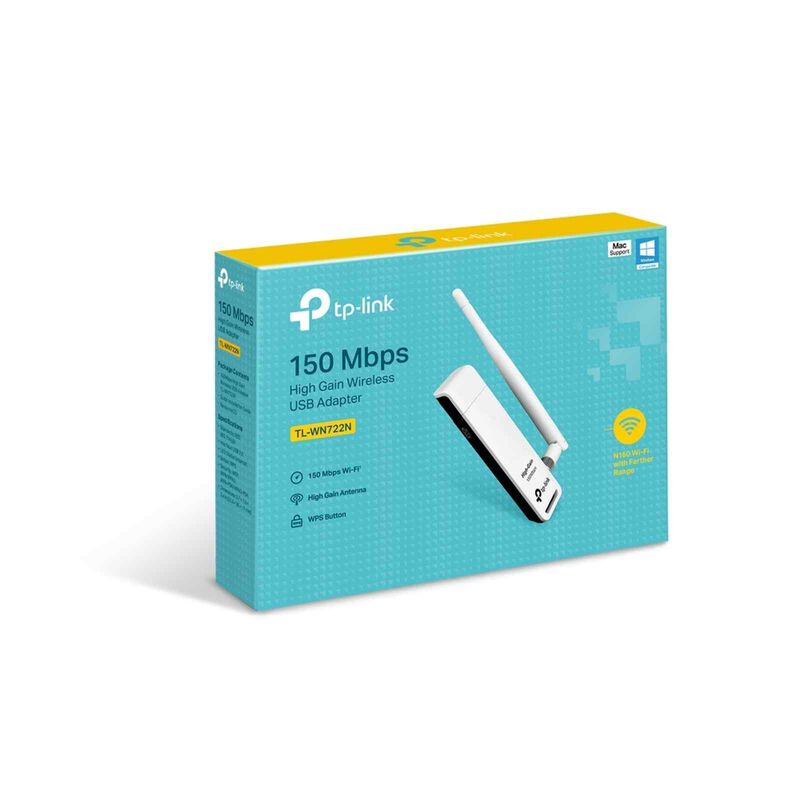 TP LINK 150mbps High Gain Wi-fi Usb Adapter Qualcomm TPL-TL-WN722N-image 2