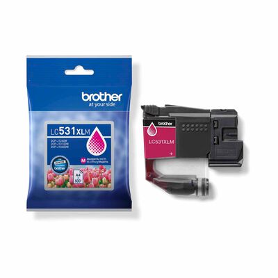 BROTHER High Yield Magenta Cartridge Yields 500 Pages LC531XLM OCE/ASA