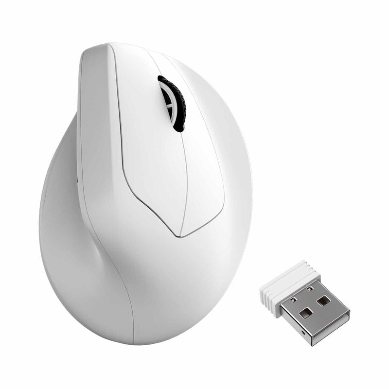 KEYCHRON M5 8k 2.4 Ghz Wireless Ergonomic Vertical Mouse - White KYCN-M5-A24-image 1
