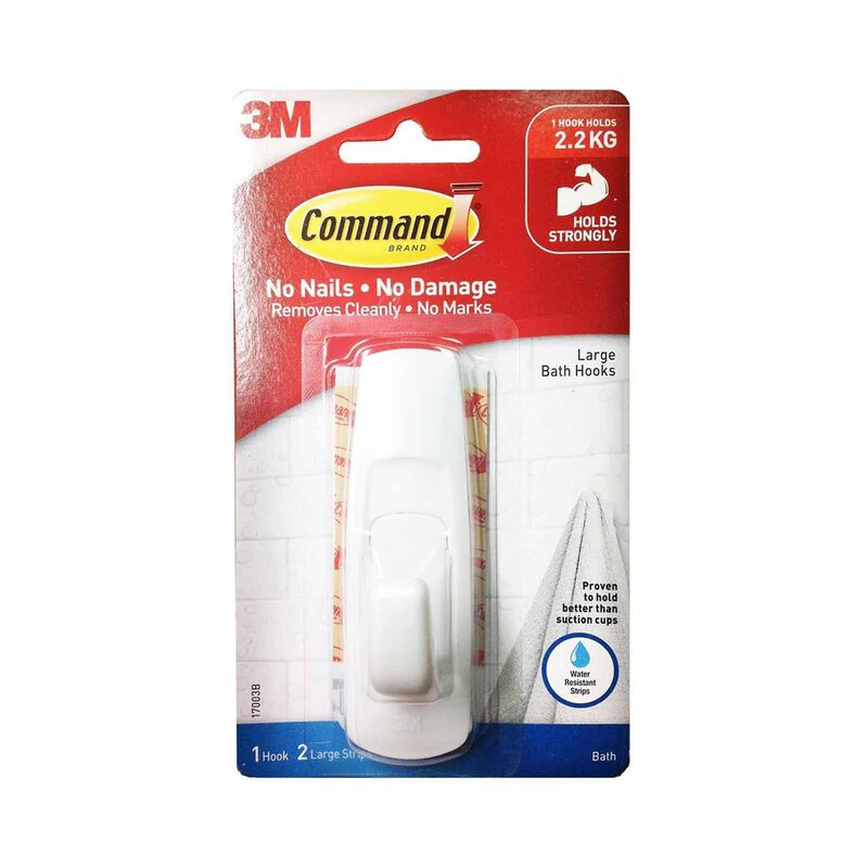 3M COMMAND Command Large Bath Hook 17003B-image null