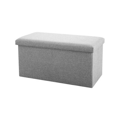 HOUZE Foldable Fabric Storage Stool/ottomans (76x38cm) TLS-9715-GREY