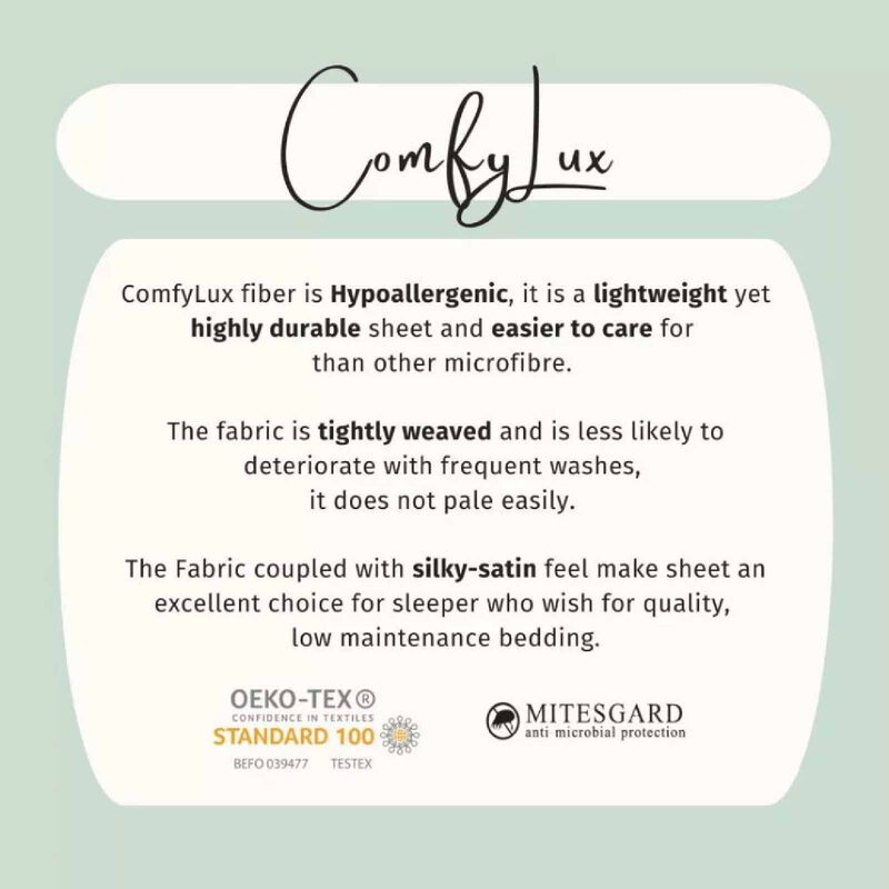 HILLCREST Hillcrest I 988tc Comfylux I Printed I Single Fitted Sheet Set I Slumber ( Oe ) 6830 I S I FS I SLUMBER-image 3