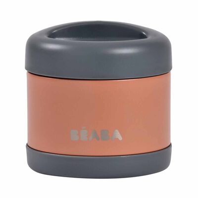 BEABA Food Container 300ml - Terracotta/mineral Grey (online) STAINLESS STEEL
