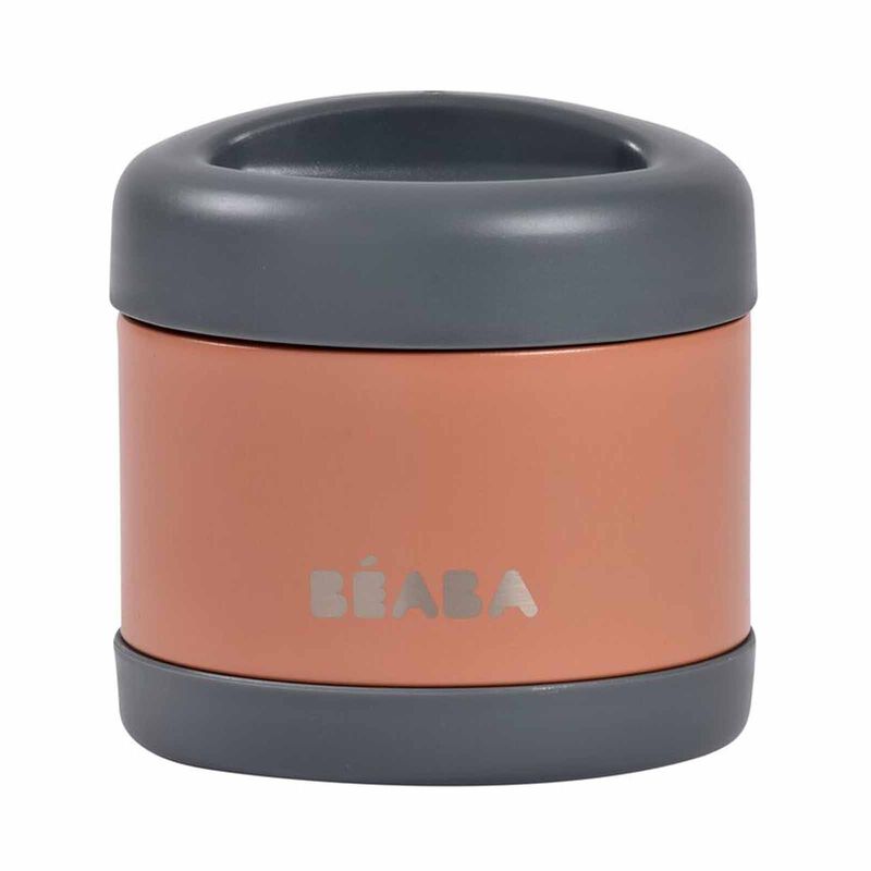 BEABA Food Container 300ml - Terracotta/mineral Grey (online) STAINLESS STEEL-image 1