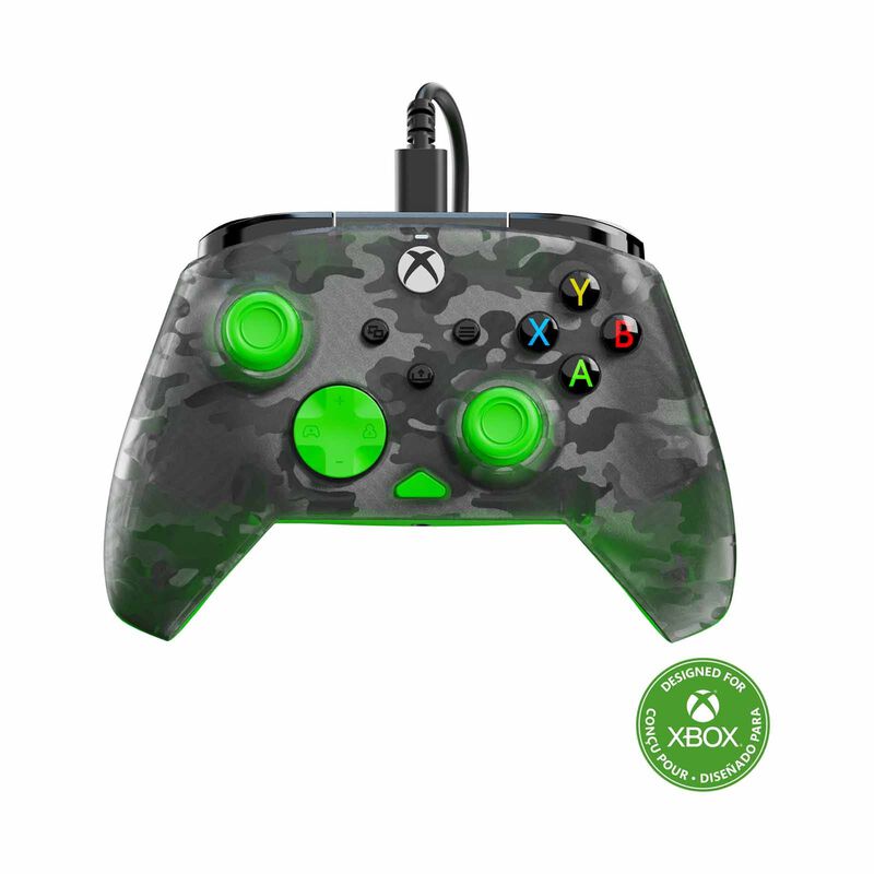 TURTLEBEAC Rematch Core Wired Controller (xbox/pc) - Camo Black & Green TBC-2001-55-image 1