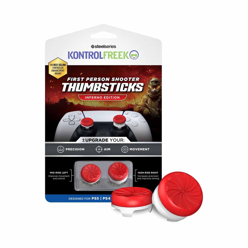 STEELSERIE Kontrolfreek Fps Inferno Redwht Kit Ps5 6150-PS5-image 1