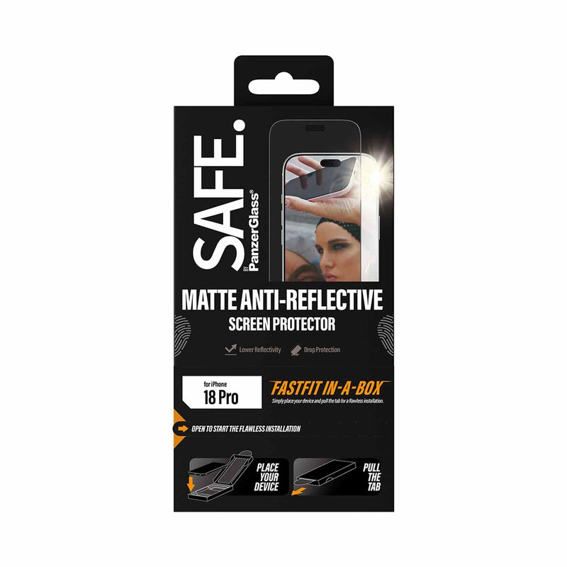 PANZERGLAS Ip18p Matte (black Frame) Fastfit In-a-box Protector PZG-SA66238-image 2