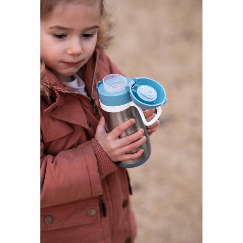 BEABA Spout Bottle 350ml - Blue (online) STAINLESS STEEL-image 4