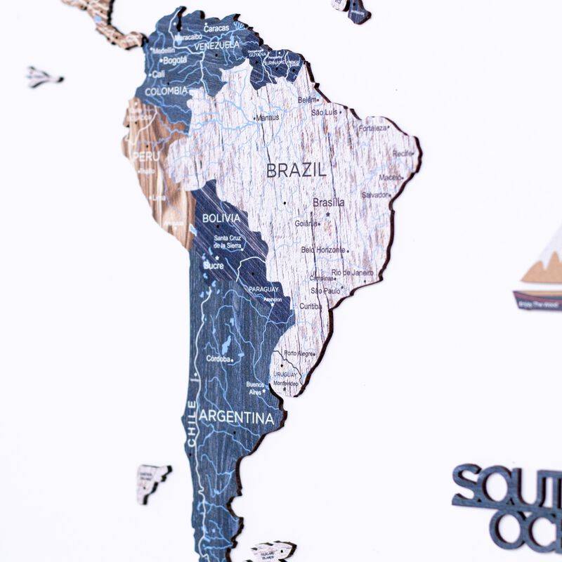 2d Wooden World Map Mystery M ENJOY THE WOOD-image 3