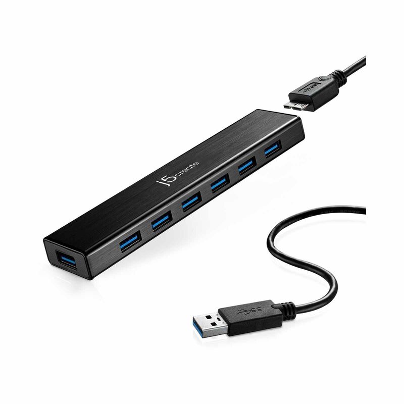 J5CREATE 7 Port Usb 3.0 Hub With Ac Adapter JUH377-image 2