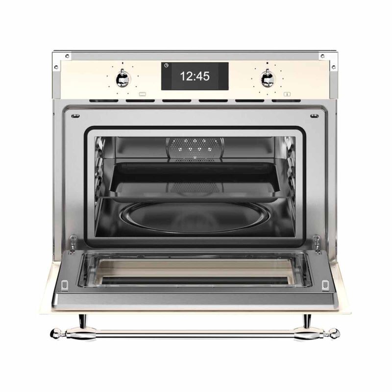BERTAZZONI 45cm Built-in Combi-microwave Oven (exclude Installation) - Ivory, Chrome Finish F457HERMWTAX-image 2