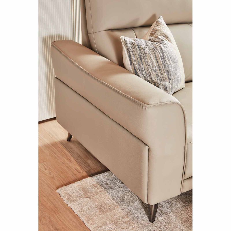 GERBRSI L Shaped Recliner (hl) Right Cat A Grey Half Leather Sofa FAYE-image 9