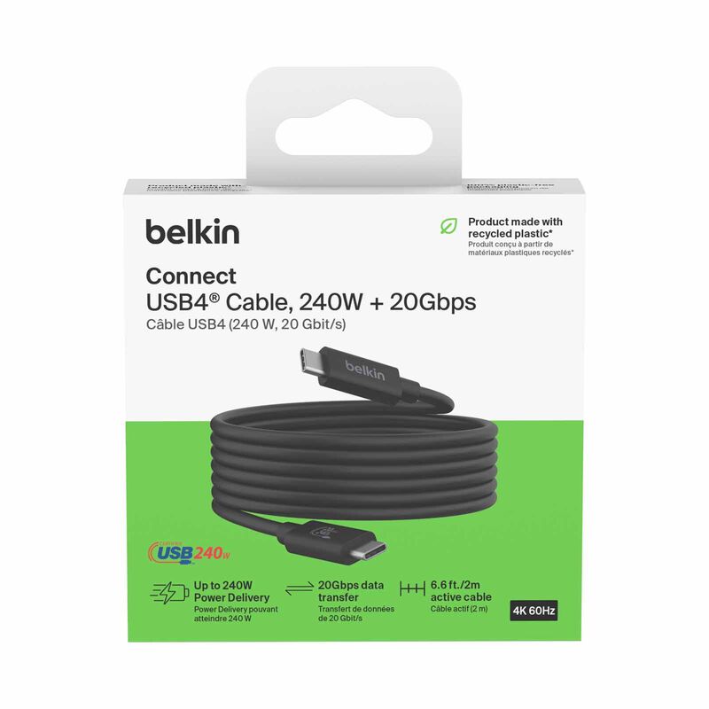 BELKIN Usb4 Cable 240w + 20gbps INZ004BT2MBK-image 4