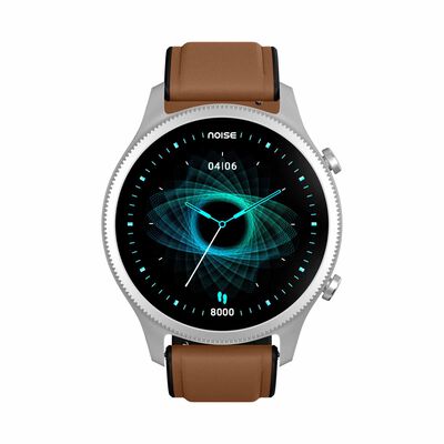 NOISE Noisefit Halo Smartwatch - Vintage Brown WRB-SW-HALO-LTHR-BRN_SLVR