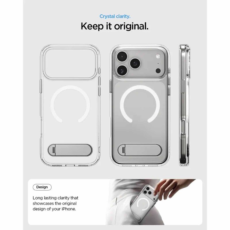 SPIGEN Iphone 17 Pro Ultra Hybrid S Magfit Clear White ACS09946-image 3