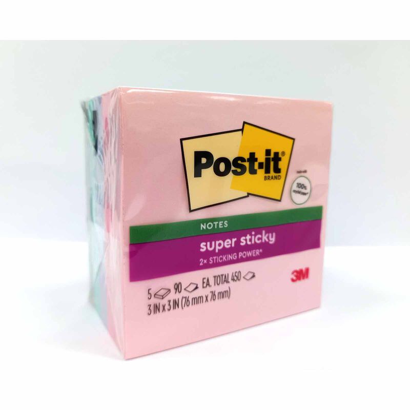 3M POST-IT Super Sticky Notes Pastel 5pads 3x3in 654-5SSNRP-image 3