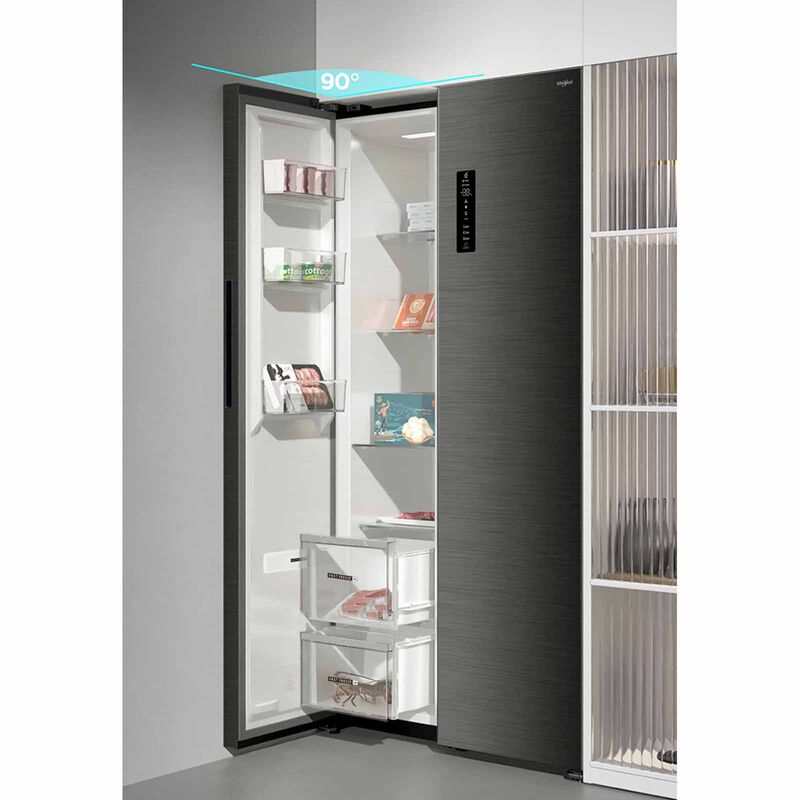 WHIRLPOOL Side By Side Door Fridge (610l) - Black Stainless WF2X610NBSG-image 4
