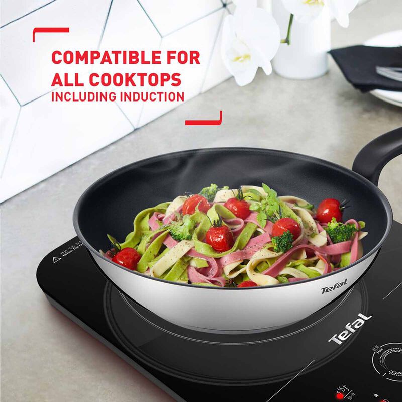 TEFAL Primary Stainless Steel Wok Pan 28cm E30919-image 3