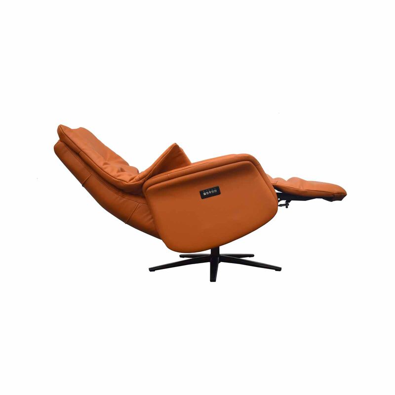 Power Recliner (fl) Orange Full Leather TAMSIN-image 5
