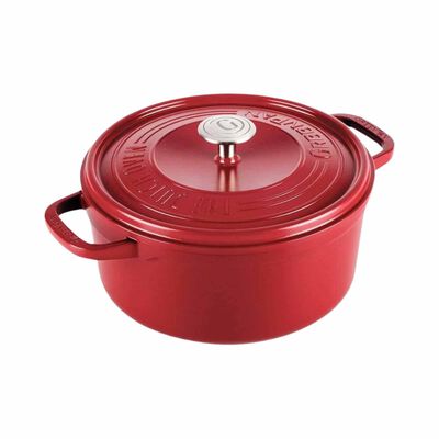 GREENPAN Featherweights 28cm Ceramic Non-stick Casserole Pot With Lid - Scarlet Red GPFW695585