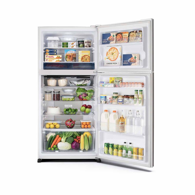 SHARP 2 Door Top Mount Fridge - Matte White (607l) SJ-PG60A-W-image 5
