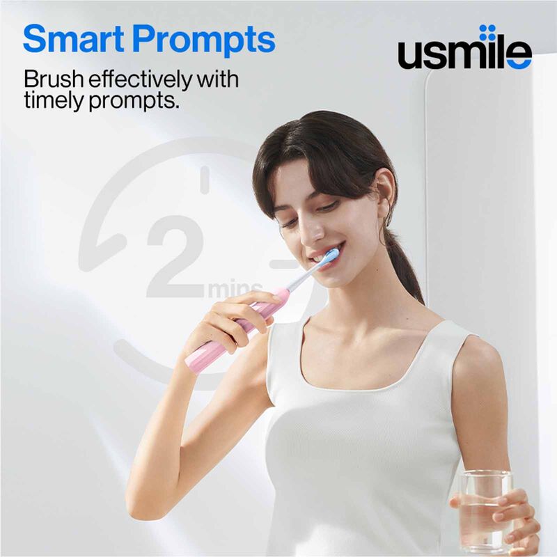 USMILE Sonic Electric Toothbrush - Honey Pink Y1S - HONEY PINK-image 8