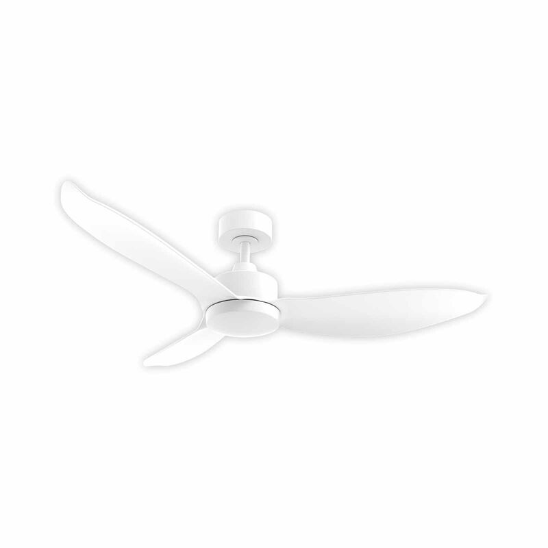 EUROPACE 52 In Dc Motor Ceiling Fan (down Rod) With Light - White ECF52R - WHWH-image 3