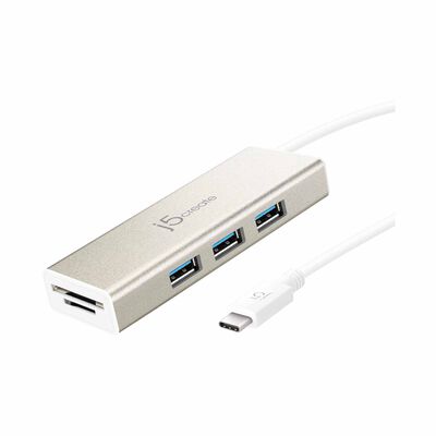 J5CREATE Usb 3.1 Type-c 3-port Hub With Sd/micro Sd Card Reader JCH347