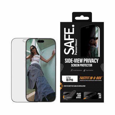 PANZERGLAS Ip18p Privacy (black Frame) Fastfit In-a-box Protector PZG-SA43091