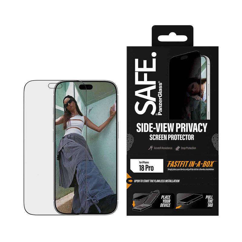 PANZERGLAS Ip18p Privacy (black Frame) Fastfit In-a-box Protector PZG-SA43091-image 1