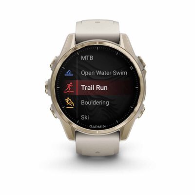 GARMIN Fenix 8 43mm Sapphire Amoled Edition, Soft Gold Ss/fog Gray GM-010-02903-18