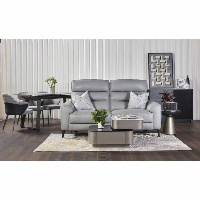 3rr-e Seater (fl) Grey Full Leather Sofa PALOMA-image 8