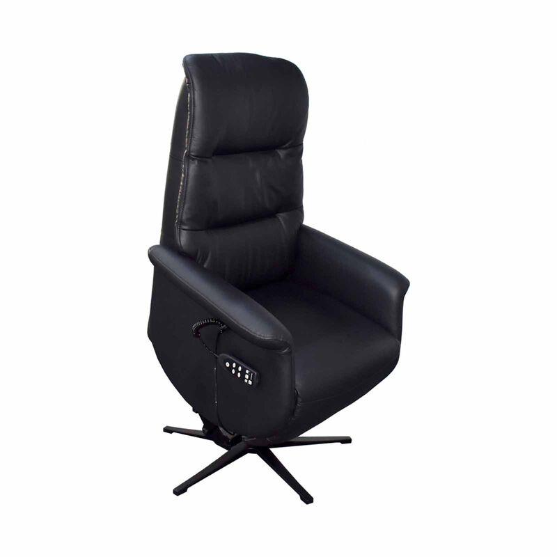 Power Lift Massage Chair (hl) Black Half Leather JORUNN-image 3