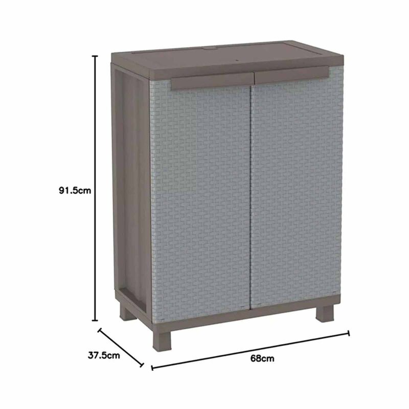 TERRY Jrattan68 2 Door Cabinet With 1 Adj.shelve TR2818-image 1