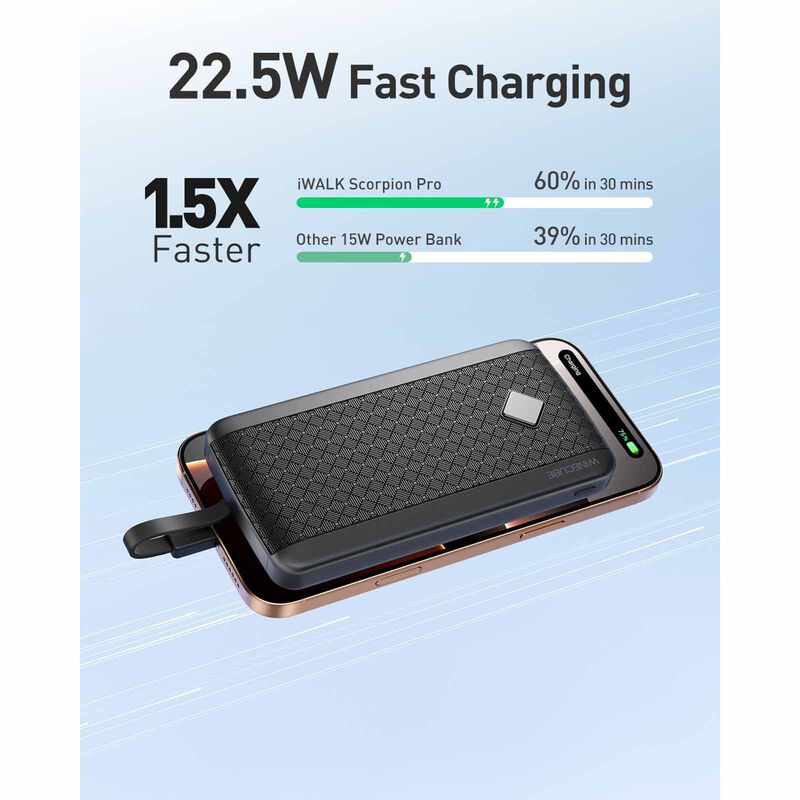 IWALK Scorpion Pro 10000mah Fast Charge Powerbank (black) UBS004-001A-image 6