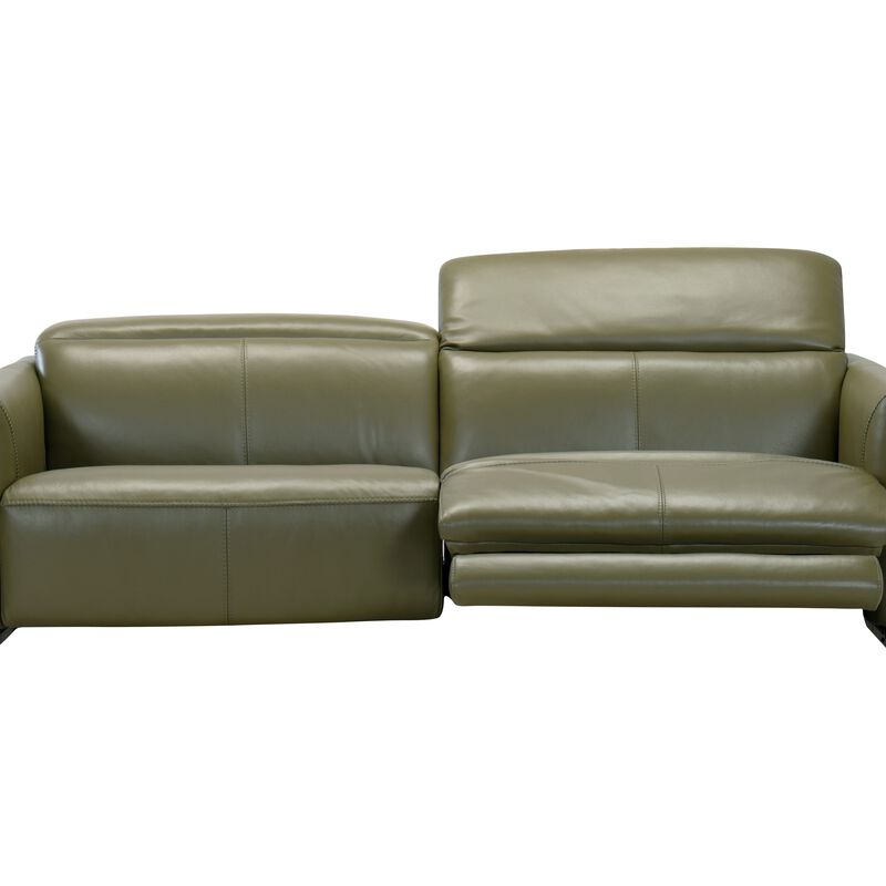 3rr Seater (fl) C15 Green Full Leather Sofa VERDA-image 2