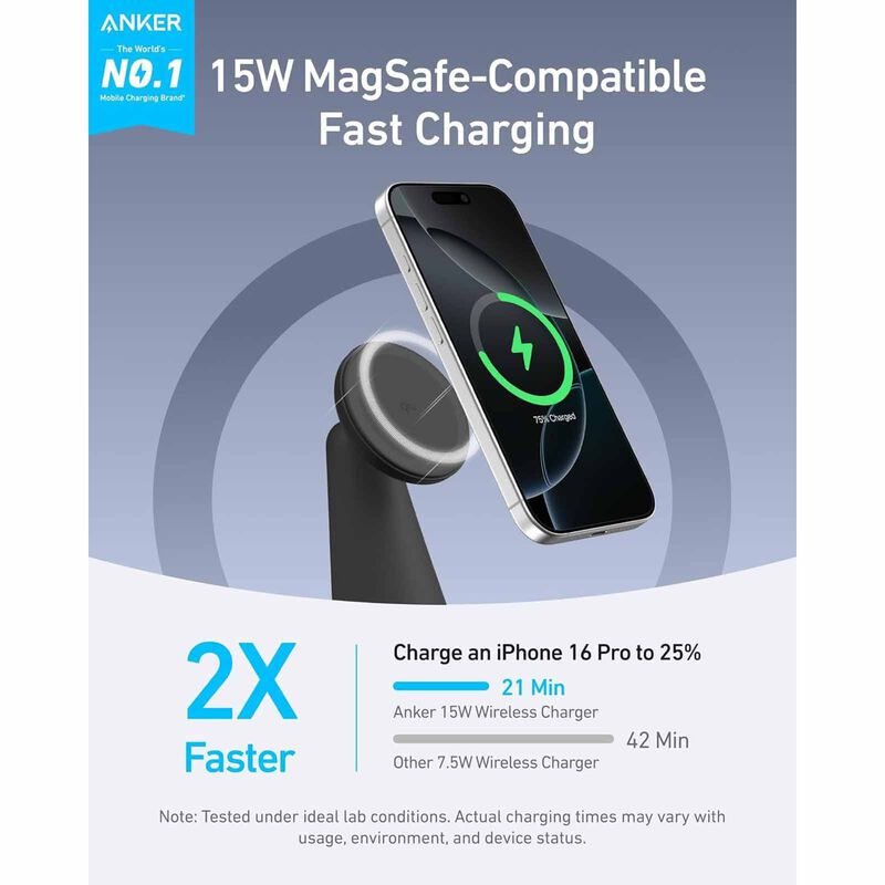 ANKER Maggo Wireless Charger Stand 2-in-1 A25M7H11-image 4